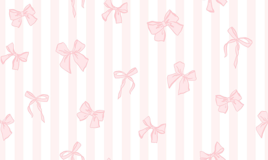 Coquette Stripes Pink Mural Wallpaper