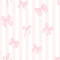 Coquette Stripes Pink Mural Wallpaper - pure wallpaper artwork