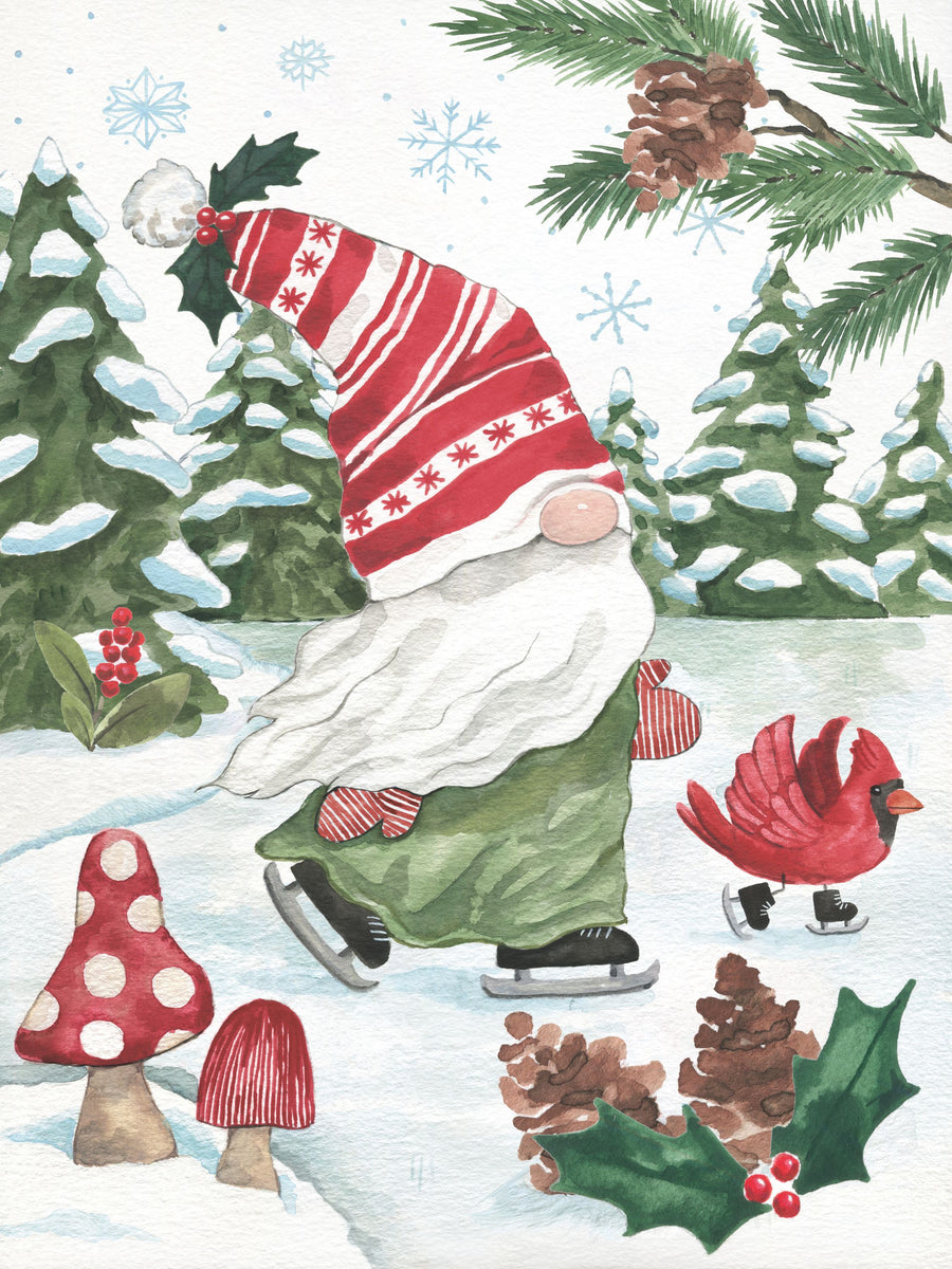 Holiday Cheer Gnomes IV Mural Wallpaper
