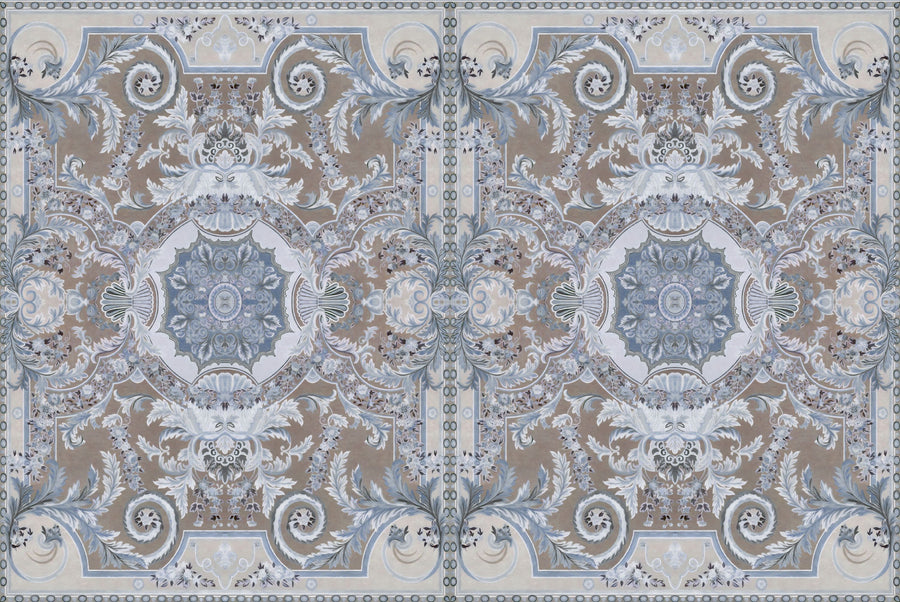 Gentle Branches, Beige & Lavender Mural Wallpaper