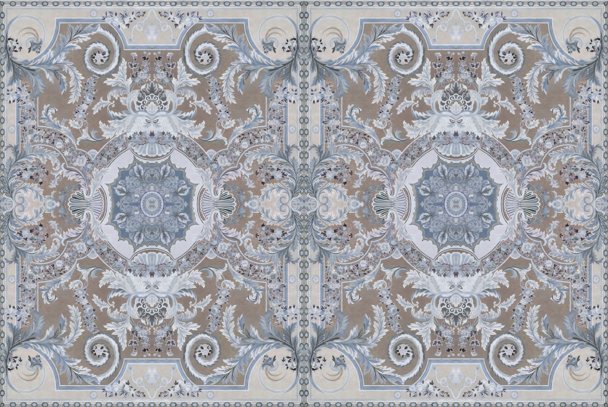 Gentle Branches, Beige & Lavender Mural Wallpaper - pure wallpaper artwork