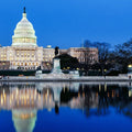 Capitol Twilight Mural Wallpaper - Blue Tone - pure wallpaper artwork