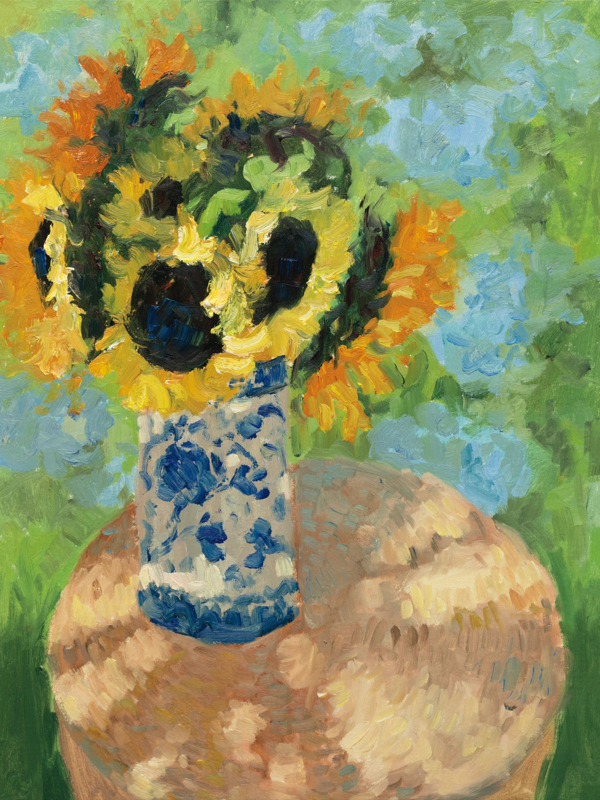 Sunflowers and Hydrangeas Mural Wallpaper - pure wallpaper artwork