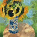 Sunflowers and Hydrangeas Mural Wallpaper - pure wallpaper artwork