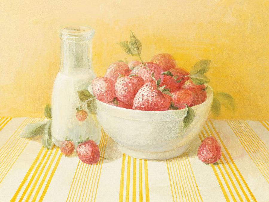 Strawberries and Cream Mural Wallpaper