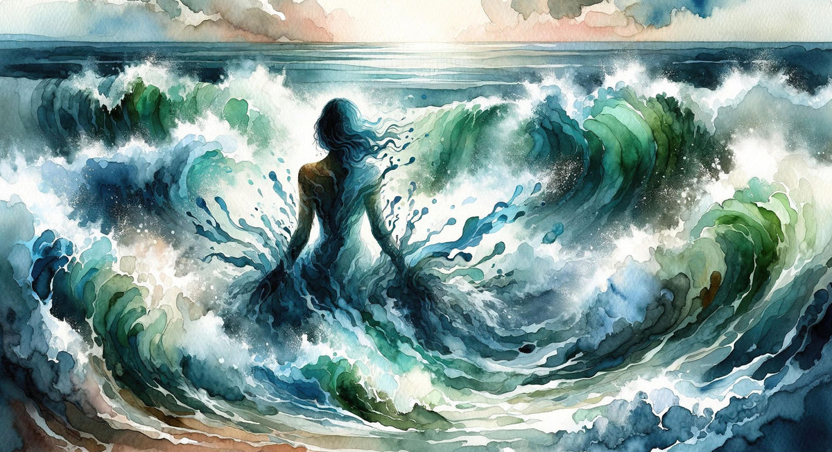 Ocean's Embrace Unfolding Mural Wallpaper - pure wallpaper artwork