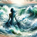 Ocean's Embrace Unfolding Mural Wallpaper - pure wallpaper artwork