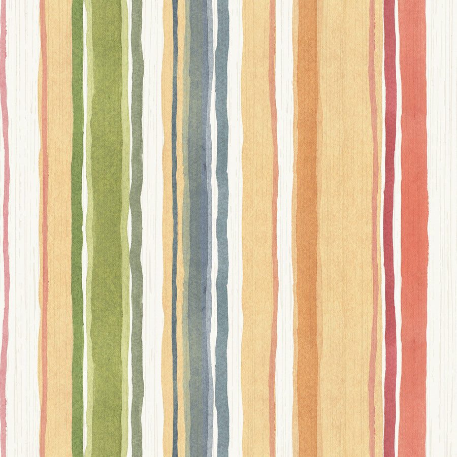 Time to Share Stripes Mural Wallpaper