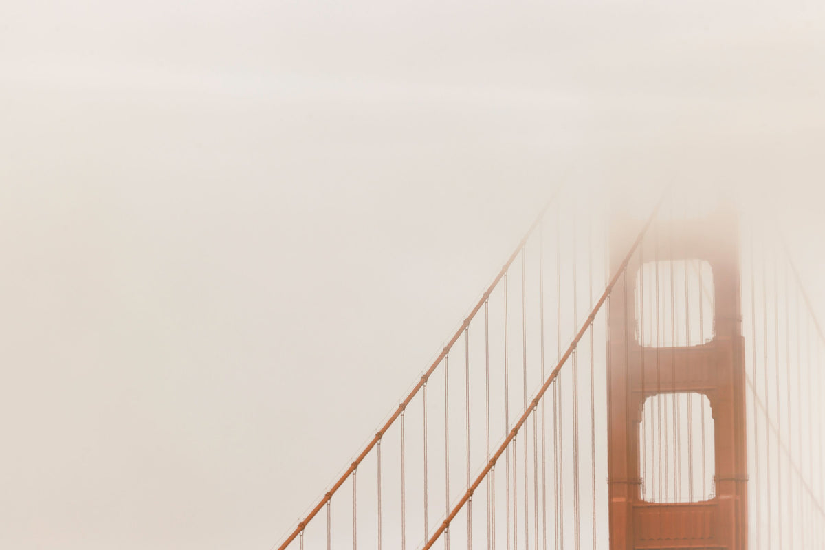 Golden Gate Fog Mural Wallpaper - pure wallpaper artwork