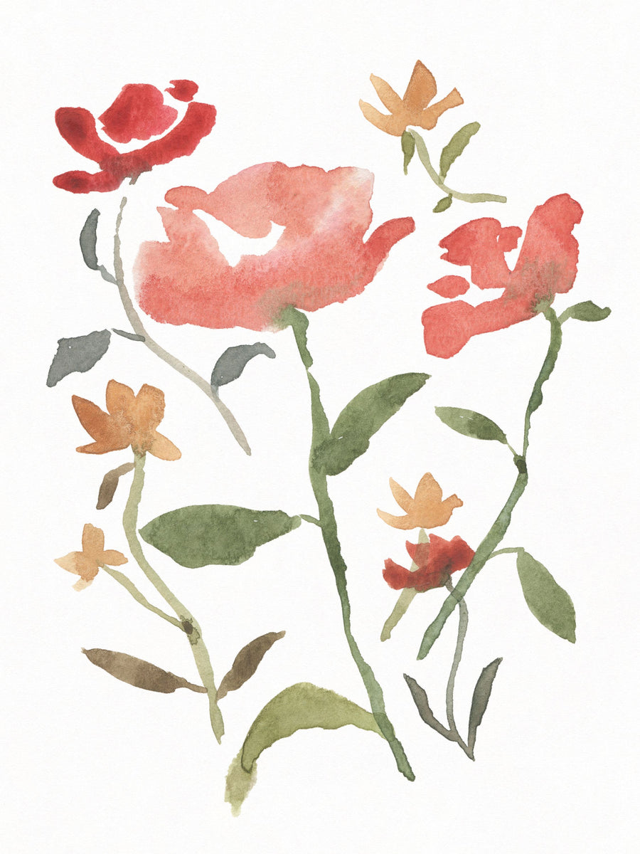 Pretty Blooms II Mural Wallpaper - Light Tone