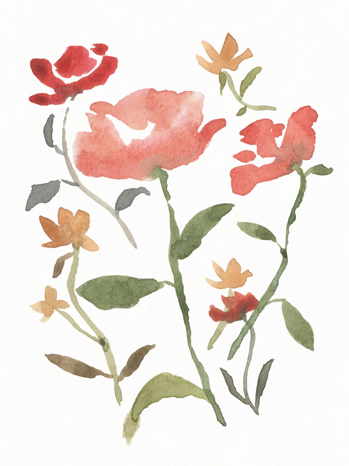 Pretty Blooms II Mural Wallpaper - Light Tone - pure wallpaper artwork