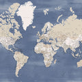 World Map Cities - Oisin Mural Wallpaper - pure wallpaper artwork