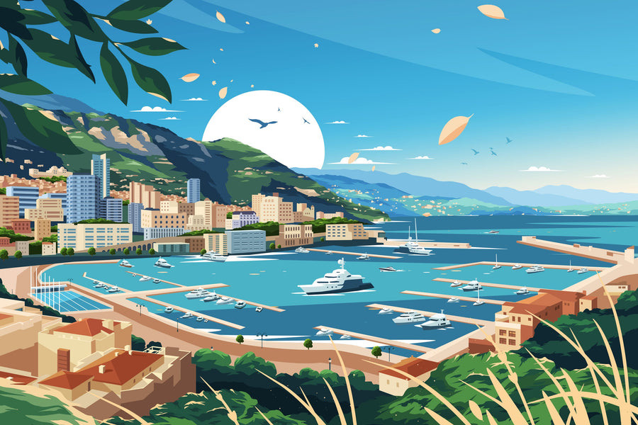 Travel Monaco Mural Wallpaper