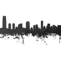 Jersey City New York Skyline Black & White Mural Wallpaper - pure wallpaper artwork