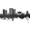 Yaoundé Cameroon Skyline Black & White Mural Wallpaper - pure wallpaper artwork