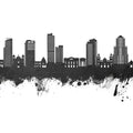 Tegucigalapa Honduras Skyline Black & White Mural Wallpaper - pure wallpaper artwork