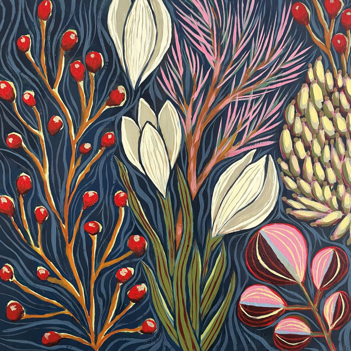 Enchanted Floral Forest Mural Wallpaper - pure wallpaper artwork