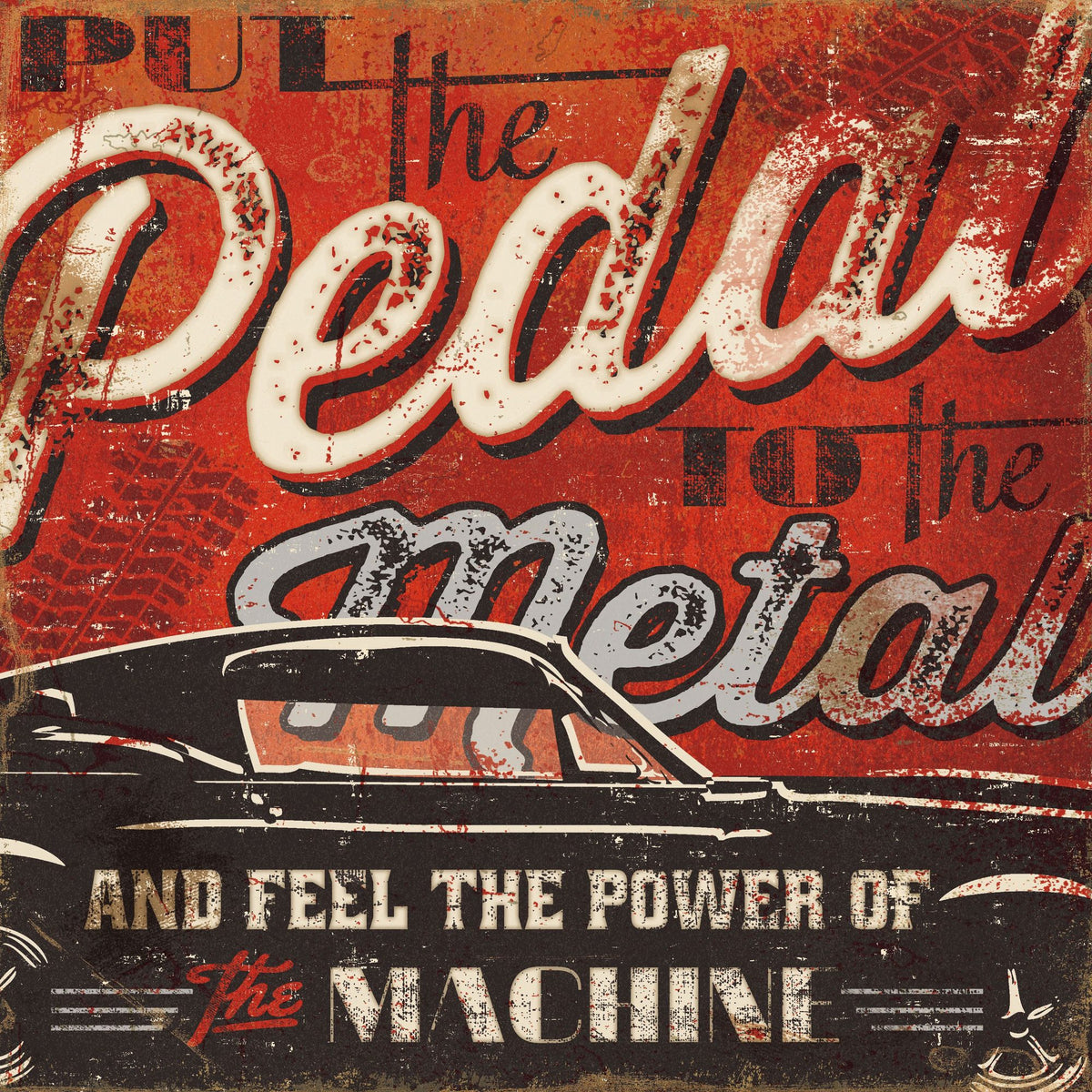Street Machines I Mural Wallpaper - pure wallpaper artwork