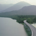 Mountain Lake Crossing Mural Wallpaper - pure wallpaper artwork