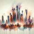 Dubai's Dreamlike Horizon Mural Wallpaper - pure wallpaper artwork