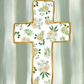 Floral Cross III Mural Wallpaper - pure wallpaper artwork