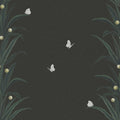 Foliage & Butterflies - Slate Mural Wallpaper - pure wallpaper artwork