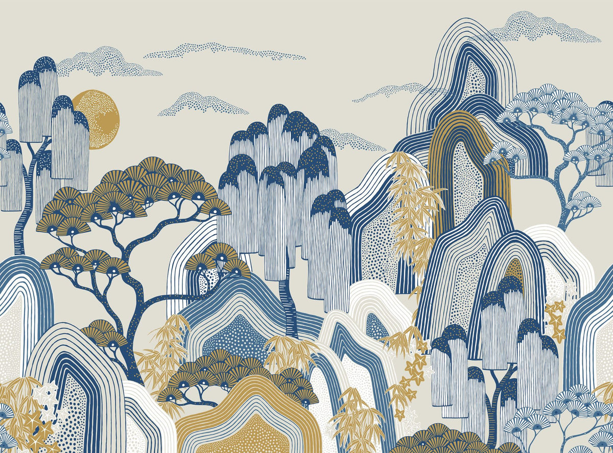 Whispers of the Mountain, White Mural Wallpaper - pure wallpaper artwork