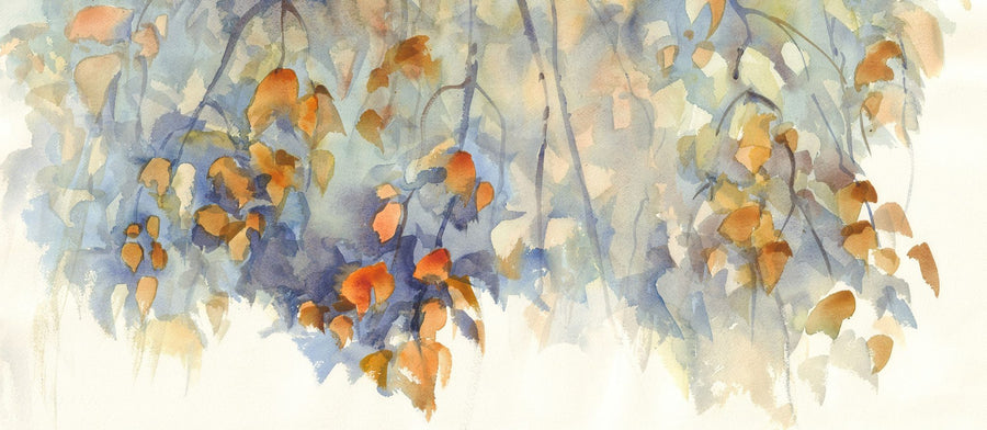 Watercolor Wallpaper Mural – Watercolour Wall Mural – Autumn Reverie printable artwork