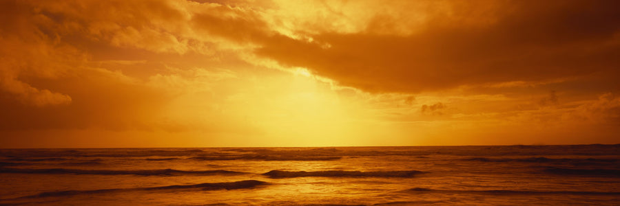 Amber Dawn Horizon Mural Wallpaper