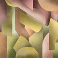 Chalky Geometrica, Spring Green & Rose Mural Wallpaper - pure wallpaper artwork