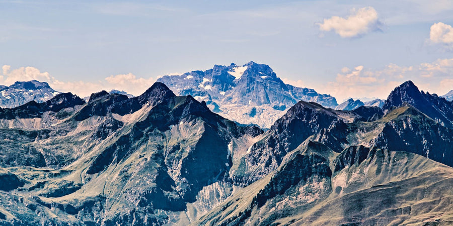Mountain Wallpaper Mural – Alpine Wall Mural – Vintage Look Mountain Top printable artwork
