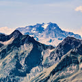 Vintage Look Mountain Top Mural Wallpaper - pure wallpaper artwork