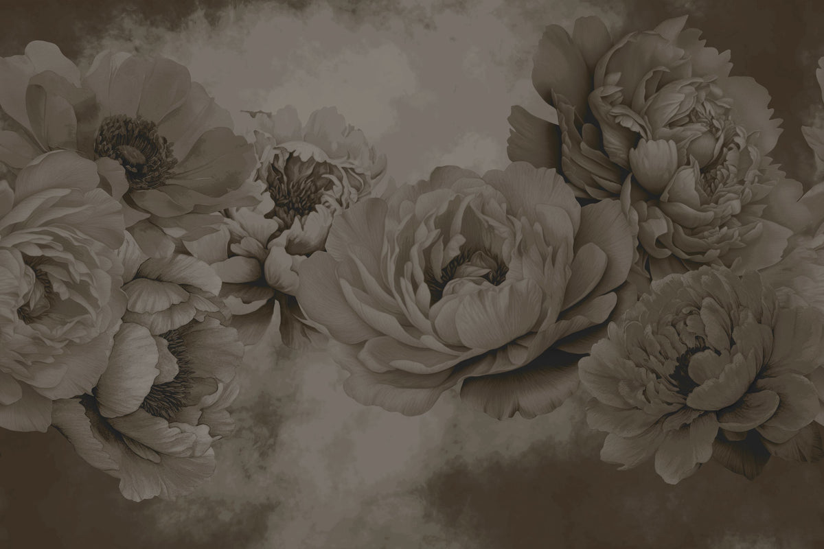 Transcendent Peony, Sage Mural Wallpaper - pure wallpaper artwork