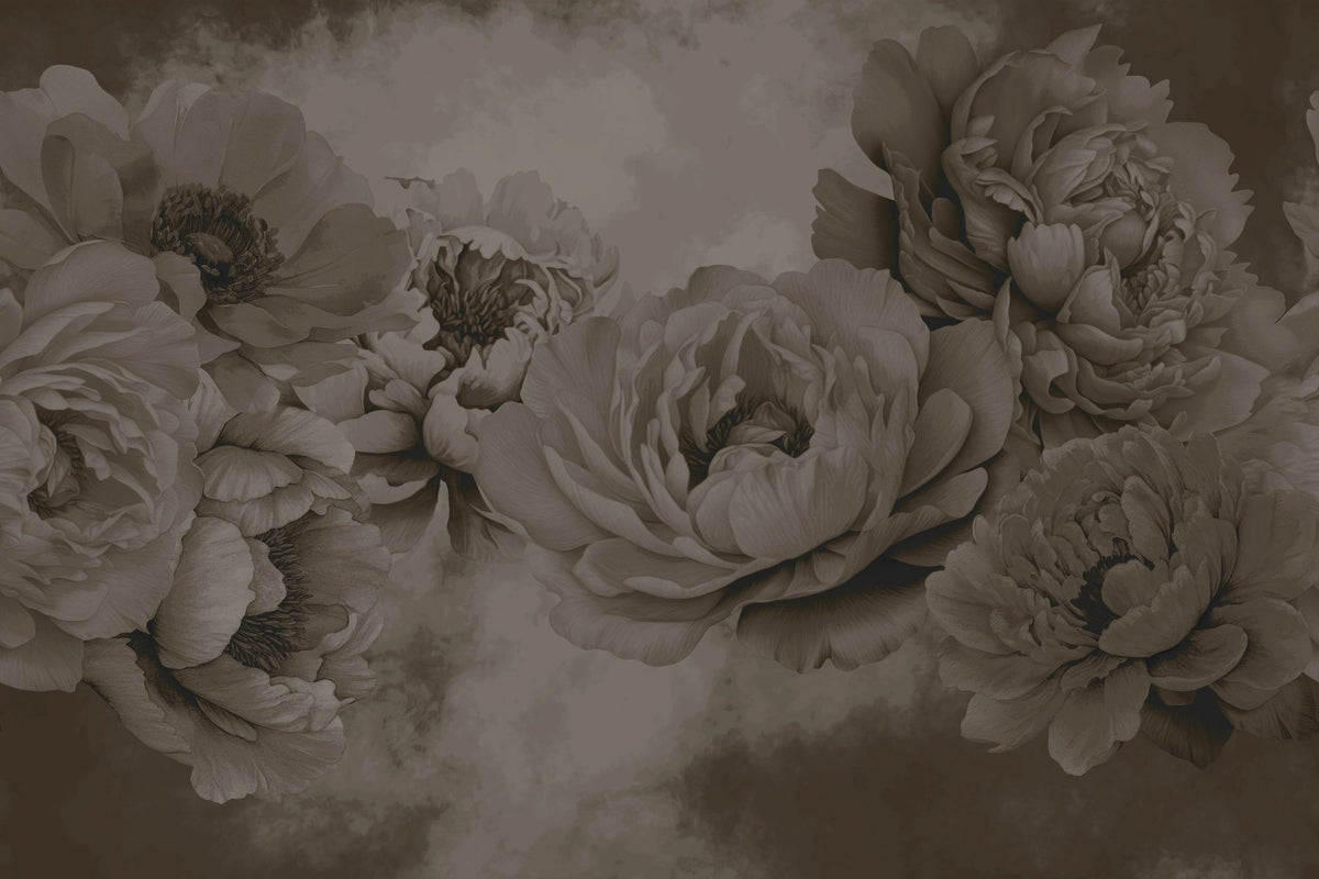 Floral Wallpaper Mural – Flower Wallpaper – Transcendent Peony, Sage
