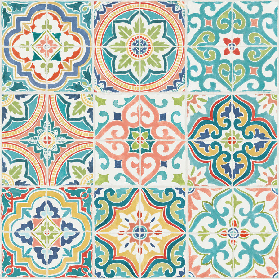 Tiles in Color Mural Wallpaper