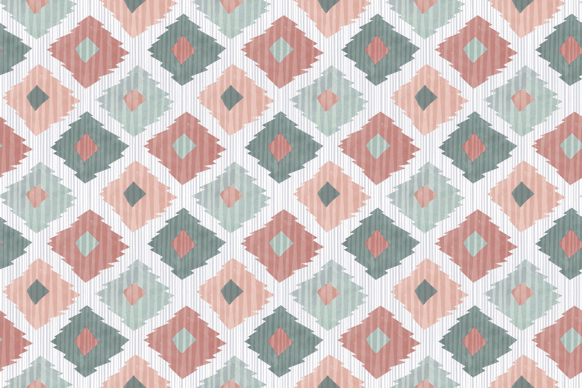 Ikat Pattern V Mural Wallpaper - pure wallpaper artwork