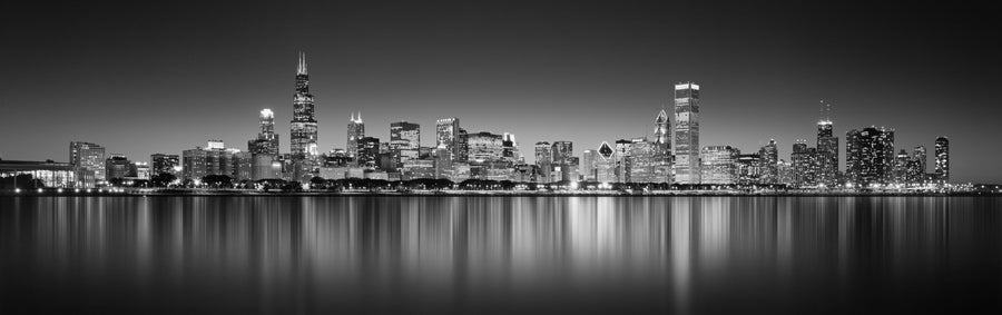 Urban Mirror Skyline Mural Wallpaper