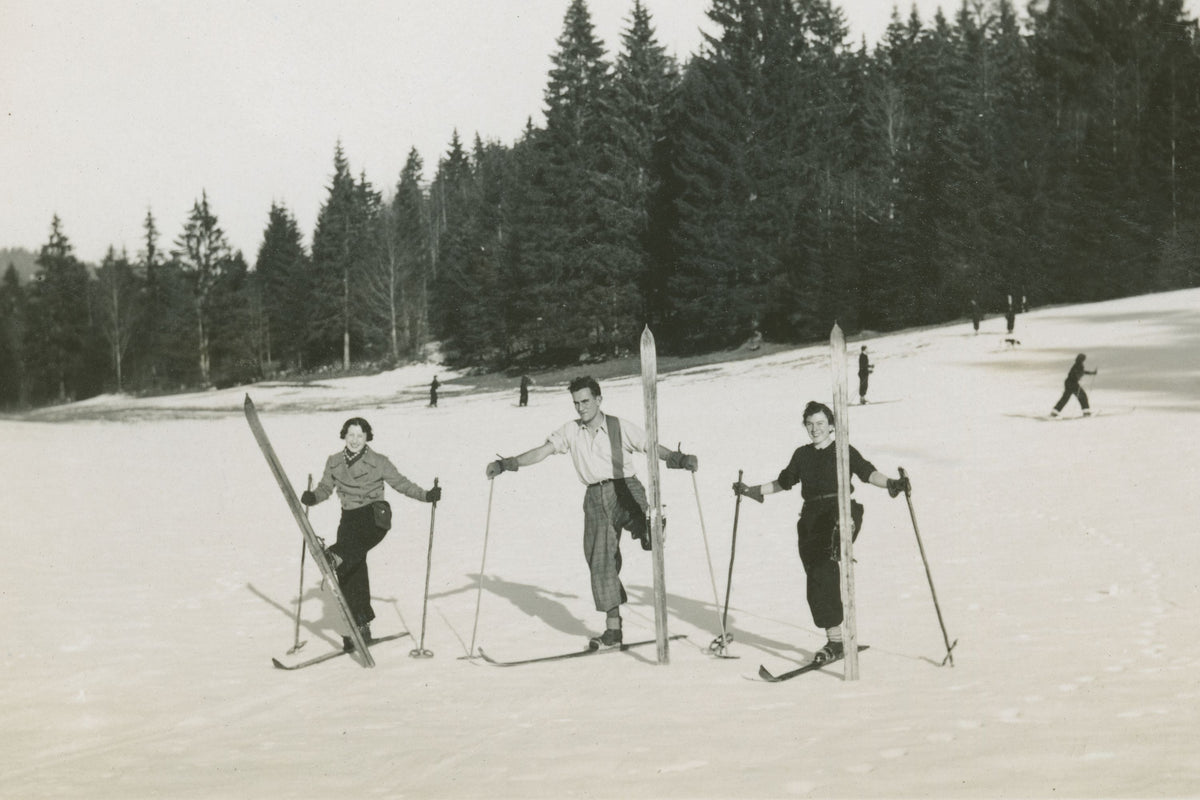 Wooden Skis Mural Wallpaper - pure wallpaper artwork