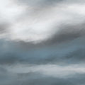 The Silent Horizon, Dusty Blue Mural Wallpaper - pure wallpaper artwork