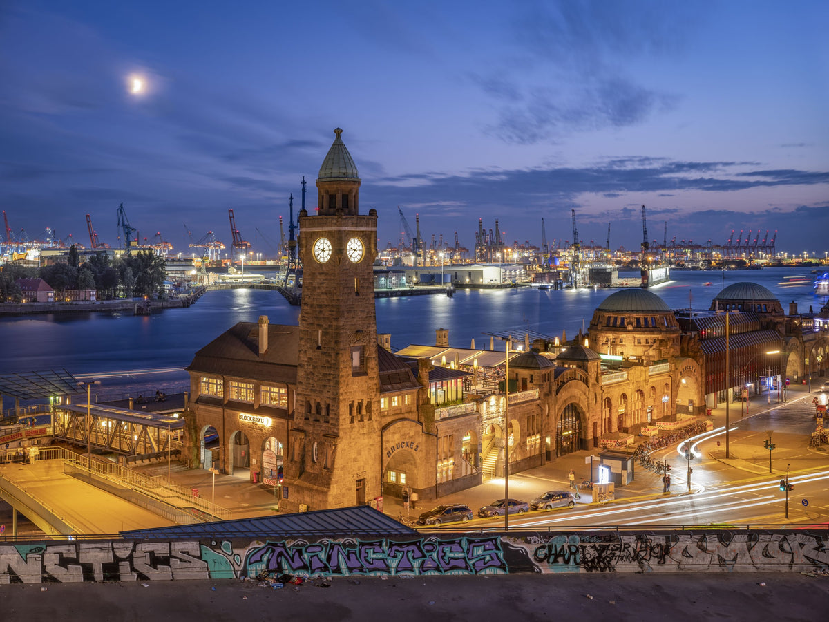Midnight Harbor Mural Wallpaper - pure wallpaper artwork