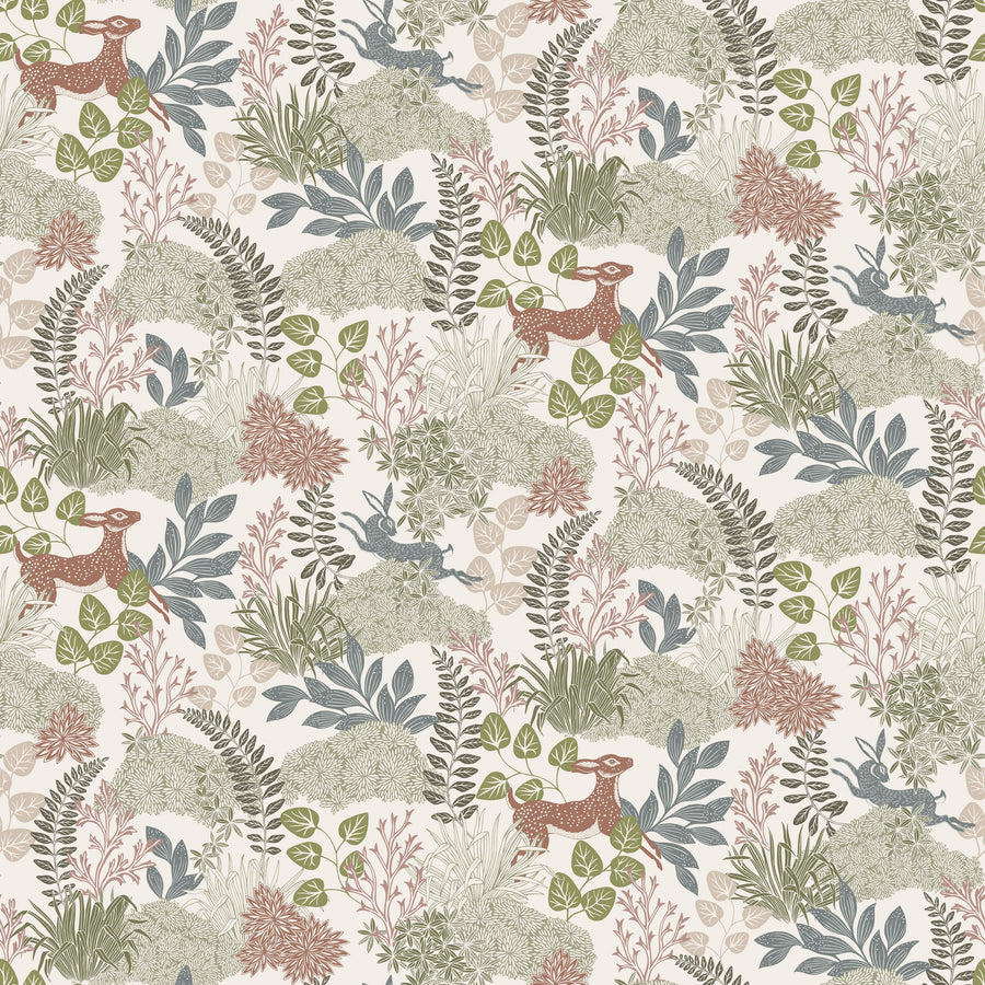 Wild and Free Pattern, Eggshell Mural Wallpaper