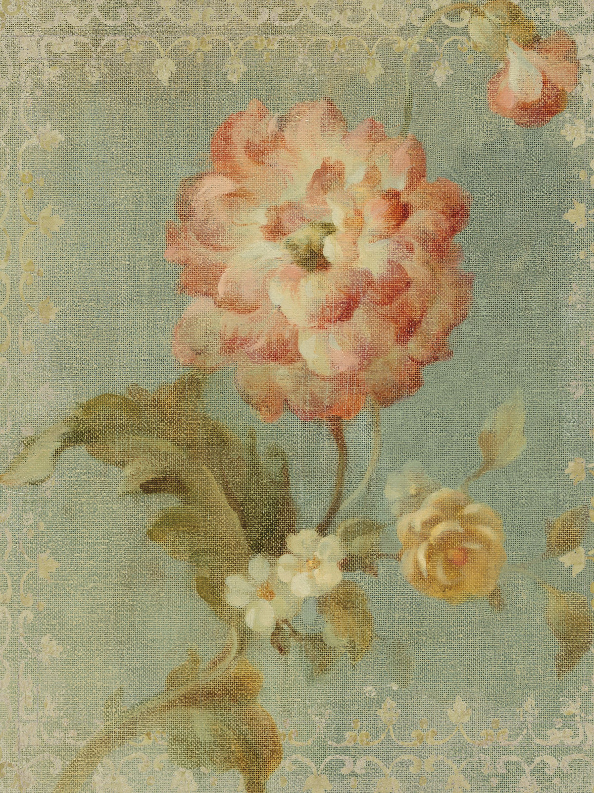 Poppy on Sage Mural Wallpaper - pure wallpaper artwork