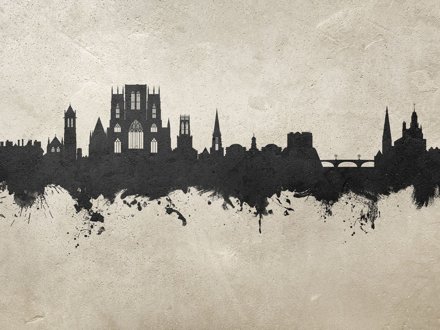 York England Skyline Concrete Mural Wallpaper