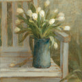 Tulip Bouquet on Bench Mural Wallpaper - pure wallpaper artwork