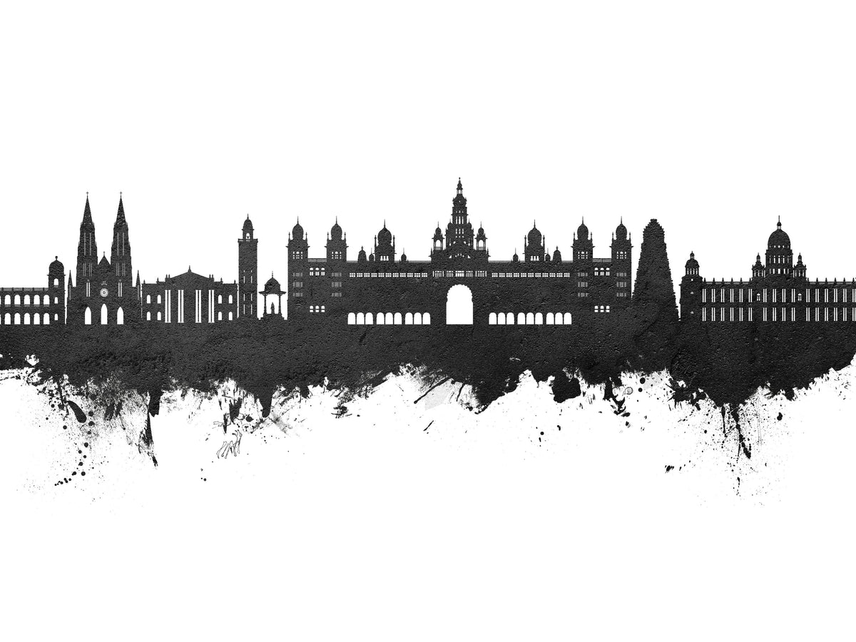 Mysuru Skyline India Mural Wallpaper - pure wallpaper artwork