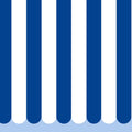 Scalloped Circus Stripes, Blueberry Mural Wallpaper - pure wallpaper artwork