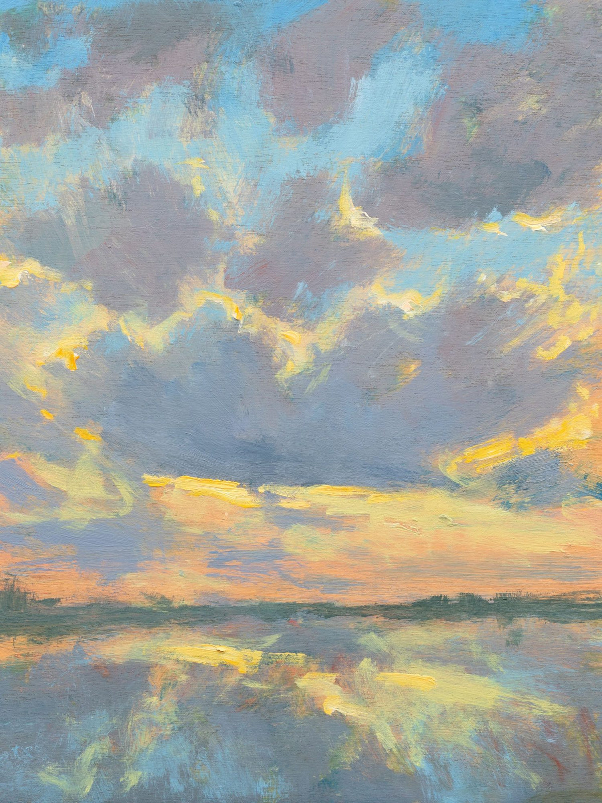 Twilight Reflections Mural Wallpaper - Neutral Tone - pure wallpaper artwork