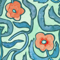 My Flower Green Mural Wallpaper - pure wallpaper artwork