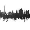 Northampton England Skyline Black & White Mural Wallpaper - pure wallpaper artwork