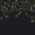 Monkey Jump, Midnight Black Mural Wallpaper - pure wallpaper artwork